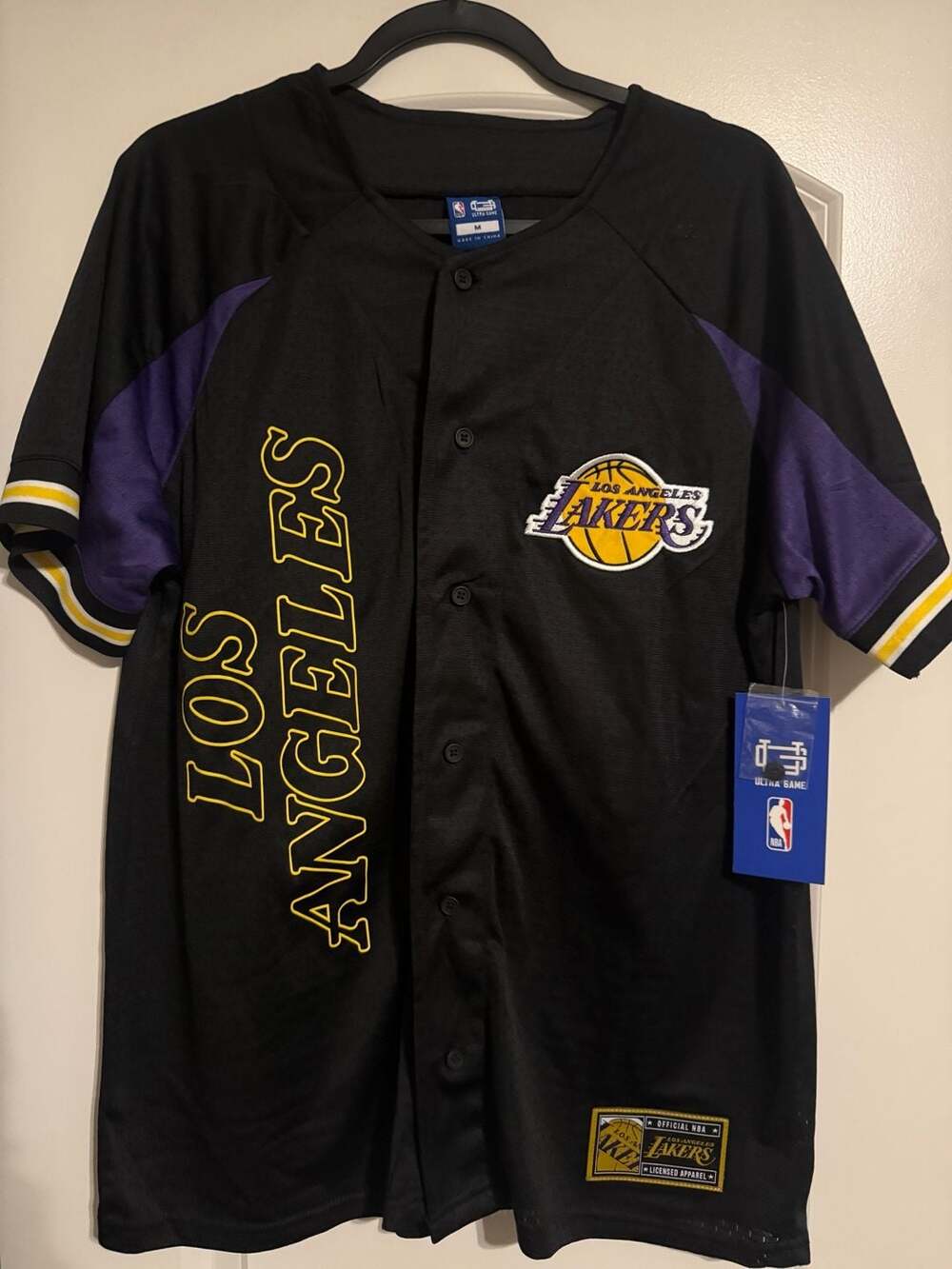 Ultra Game Los Angeles Lakers NBA Men's Button-Down Basketball Jersey Shirt